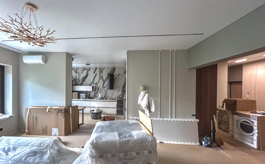 Дизайнерский ремонт квартиры 109 м&sup2; на ул. Покрышкина